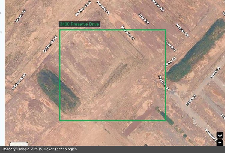 Satellite view of the elementary school construction site at 3490 Preserve Drive in north Oakville
